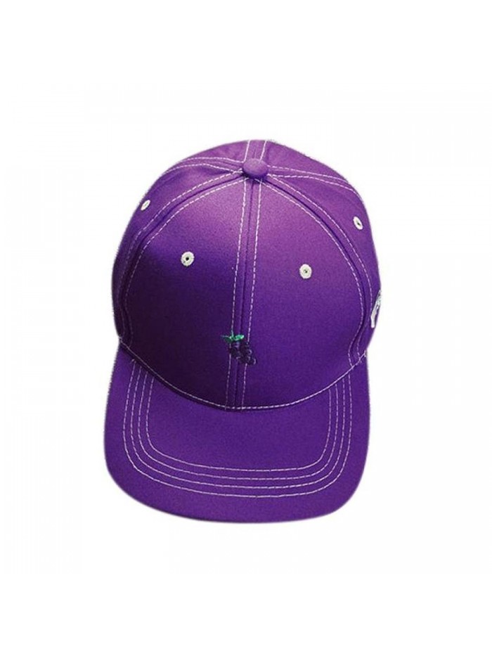 Voberry Cotton Adjustable Sun Baseball Hat for Hiking Running Women - Purple - CW12DAP0ISV