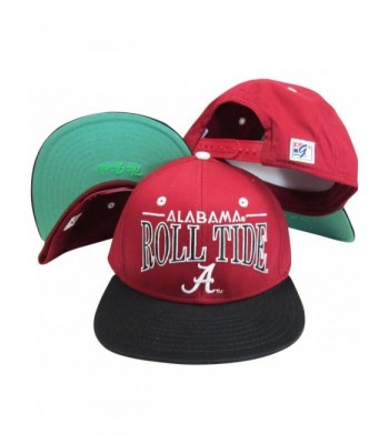 Alabama Crimson Tide Red/Black Snapback Adjustable Plastic Snap Back Hat / Cap - C3116AY7IKV