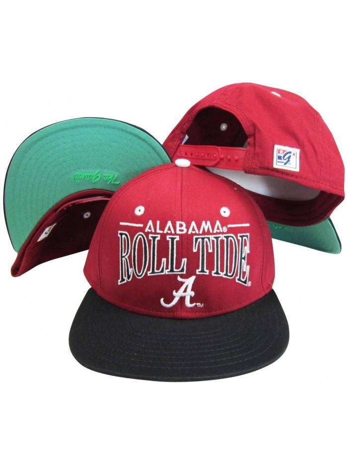 Alabama Crimson Tide Red/Black Snapback Adjustable Plastic Snap Back Hat / Cap - C3116AY7IKV