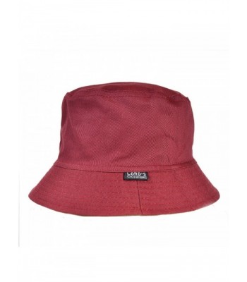Unisex Reversible Cotton Bucket Hat Sun Outdoor Fishing Hat Soft (9 Colors) - Claret - CR11NRIDTON