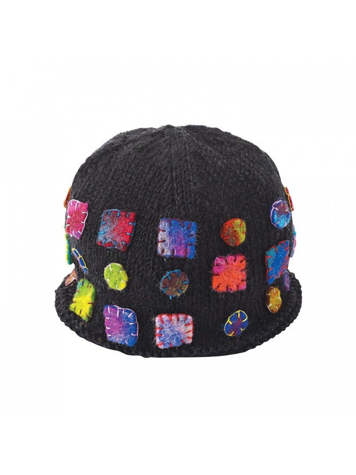 CATALOG CLASSICS Women's Beanie Hat - Felt Patches Accessories - CQ188I57GTD