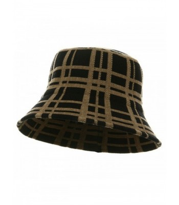 Plaid Bucket Hat-Black Khaki W15S42D - CI111QRIHSZ