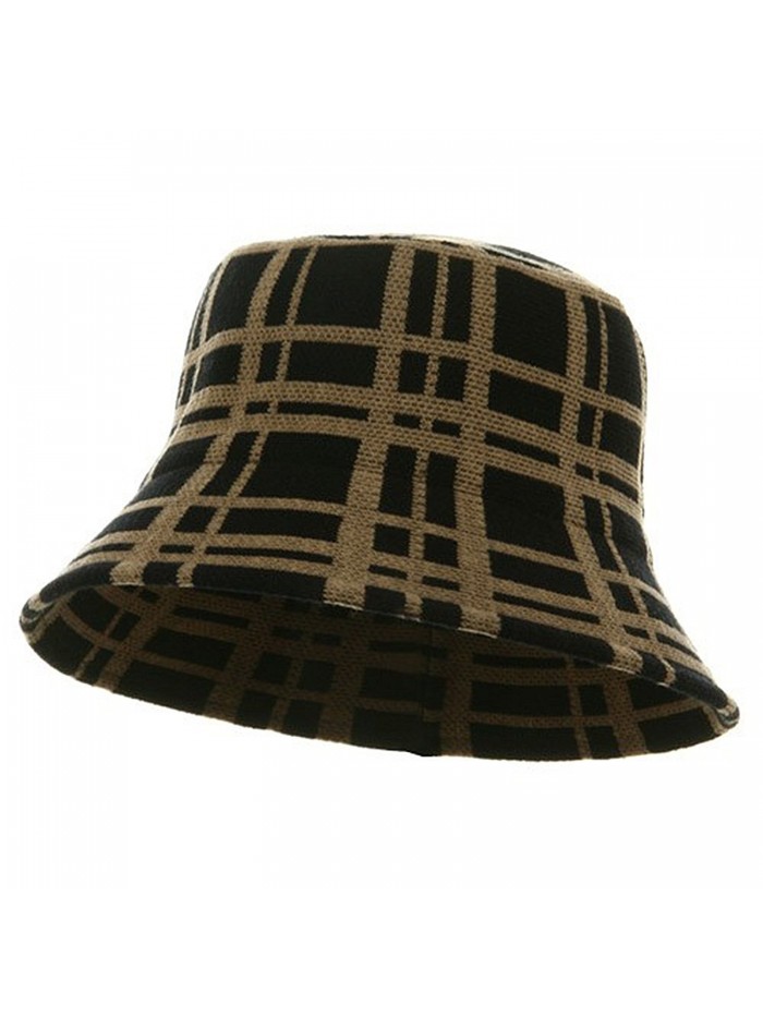Plaid Bucket Hat-Black Khaki W15S42D - CI111QRIHSZ