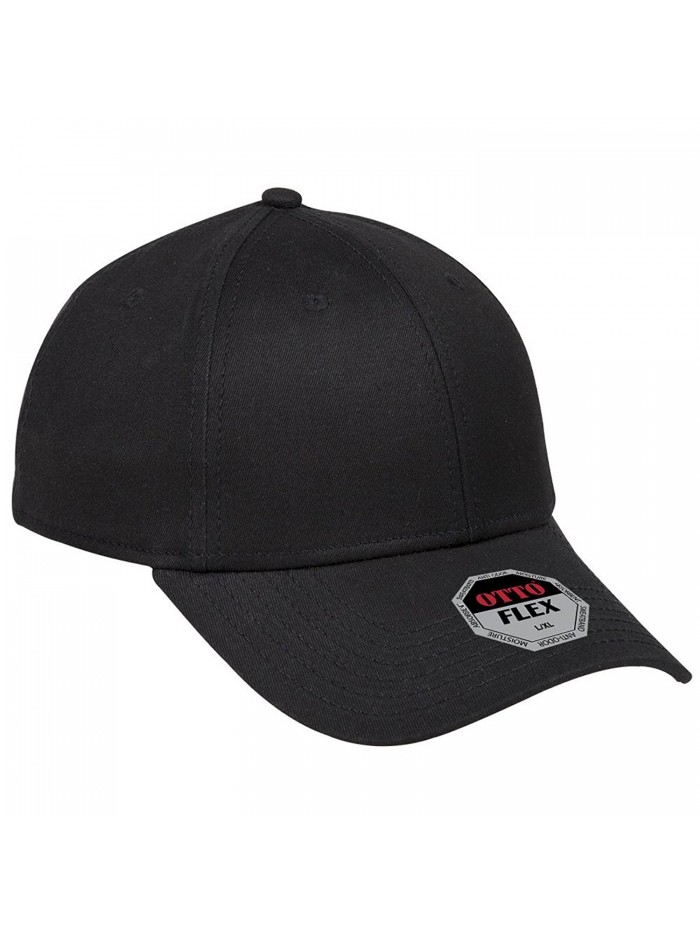 Otto Otto Flex Stretchable Superior Cotton Twill Low Profile Style Caps (S/M) (L/XL) - Black - CX17YEKACLS