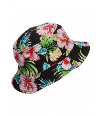 Floral Cotton Bucket Hat Black in Women's Bucket Hats