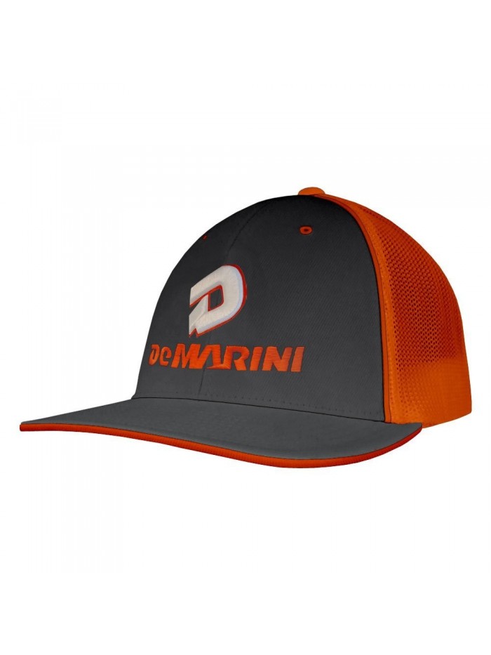 DeMarini Stacked D Baseball/Softball Trucker Hat - Charcoal/Orange - C812GHJ9OUB