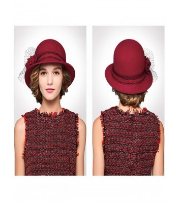 MaitoseTM Womens Wool Felt Bowler in Women's Fedoras