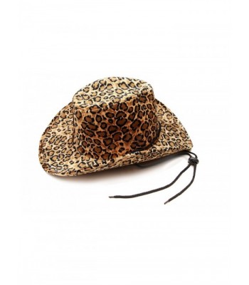 Women's Cowboy Hat- Cowgirl Hat by Captain - Felt Cowboy Hats For Women (Leopard Print) - Leopard Print - CS18955W397