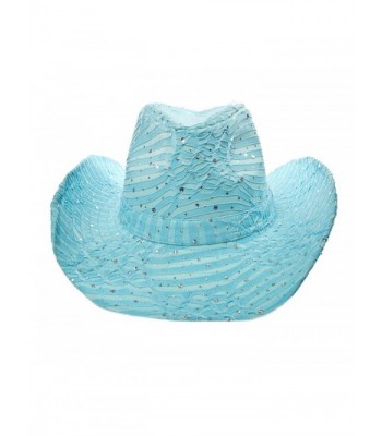 Glitter Sparkle Western Hats / Light Blue - Light Blue - C3112PPU83T