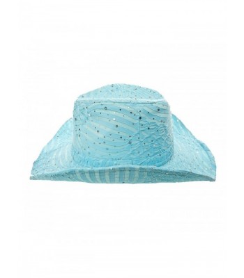 Light Blue Sparkle Western Hat in Women's Cowboy Hats