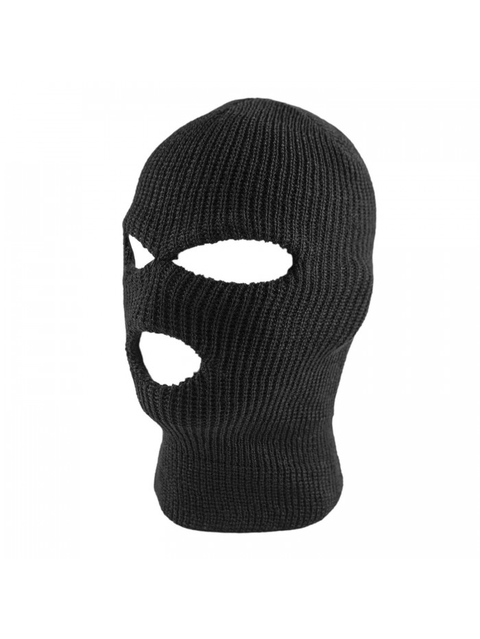 Knit Black Face Cover Thermal Ski Mask For Cycling & Sports - CL128VUBT4N