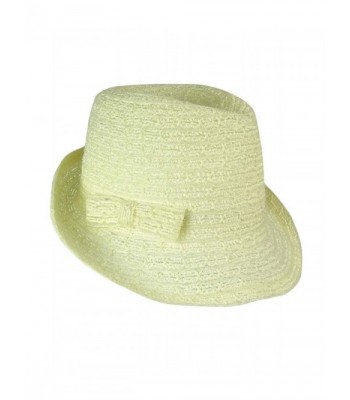 August Accessories Women's Trans Braid Fedora - Ivory - C2125Y0SXTR