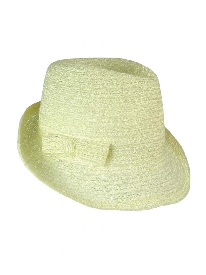 August Accessories Women's Trans Braid Fedora - Ivory - C2125Y0SXTR