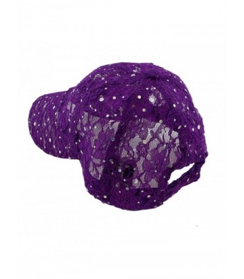 Lace Glitter Sequin Baseball Colors in Women's Baseball Caps