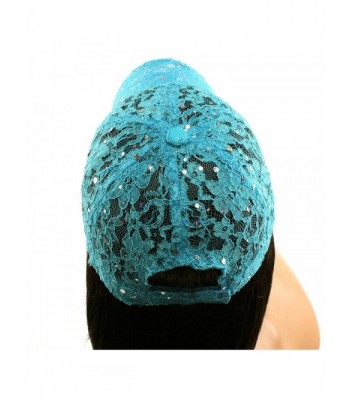 Glitter Baseball Hat Adjustable Turquoise