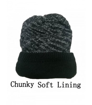 MOACE Chunky Stretch Beanie Slouchy in Women's Skullies & Beanies