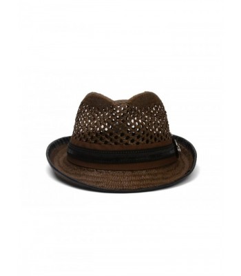 Dorfman Pacific Toyo Carlos Santana Guitar Pin Fedora Hat - Brown - CE119H28EAL