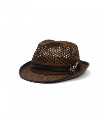 Santana Ribbon Leatherette Trim Fedora