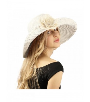 Dressy Sequins Removable Flower Hat in Women's Sun Hats