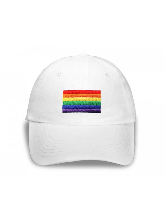 Rectangle Rainbow Hat In White in a Bag (1 Hat - Retail) - C511C4ZU3HL