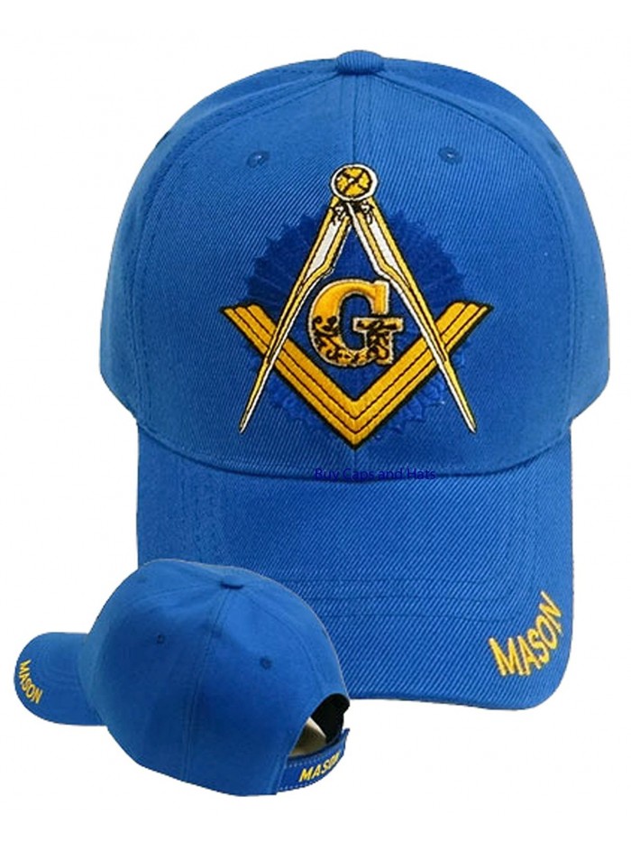 Mason Hat Masonic Blue Baseball Cap Freemason w/ Free BCAH Bumper Sticker - C011XOG7H9L