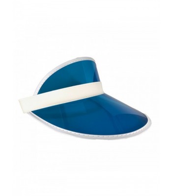Athletic Club Sun Visor Hat (Clear- Plastic) for Women- Men - Ocean Blue - CC17YLGI6GR