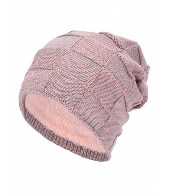 Unisex Womens Fleece Lining Slouchy - Pink - CR188QTTILA