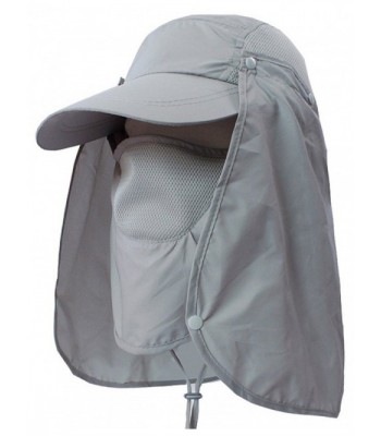 Sawadikaa Outdoor Mask Hat With Head Net Mesh Face Protection Sun Flap Cpas - Light Grey - CQ183IGRAI5