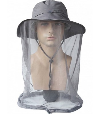 Home Prefer Men's Summer Outdoor UPF 50+ Sun Hat with Mesh Face Mask Fishing Hat - Dark Gray - C9183ID9C8E