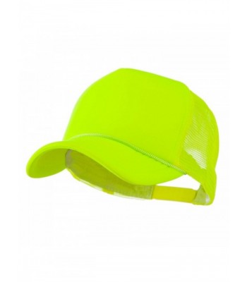 Neon Color Foam Front Summer Trucker Cap - Neon Yellow - CX11FITYIIF