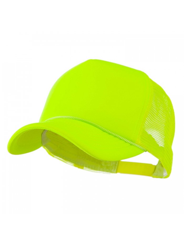 Neon Color Foam Front Summer Trucker Cap - Neon Yellow - CX11FITYIIF