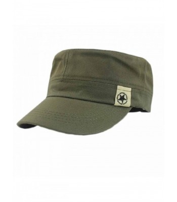 Makalon Fashion Unisex Flat Roof Military Hat Cadet Patrol Bush Hat Baseball Field Cap Army Green - CO183MQ4E5O