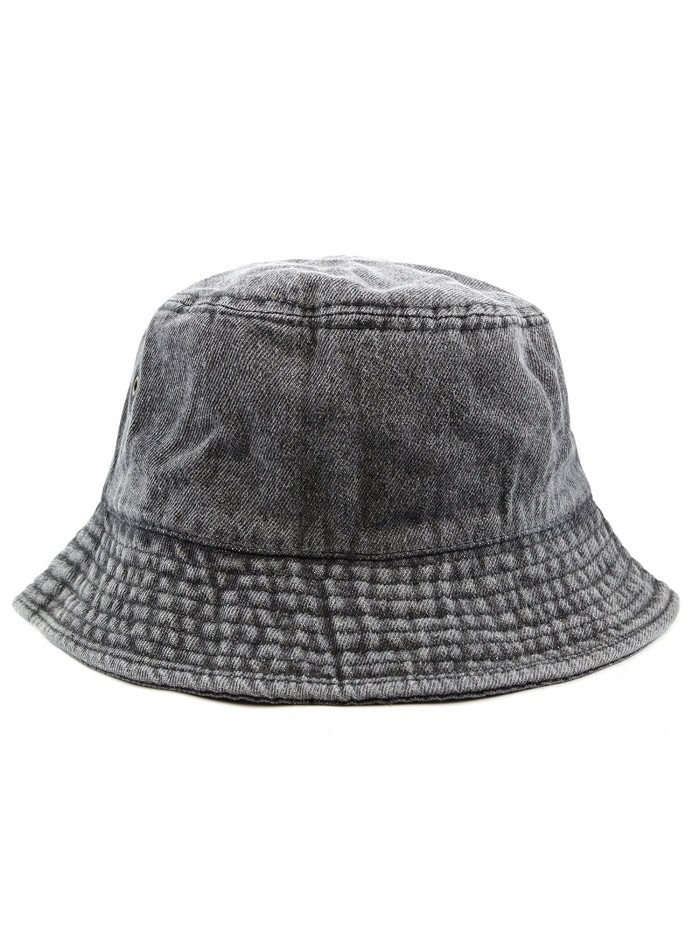 High Quality Washed Cotton Denim Bucket Hat Black C312ir9hhfd