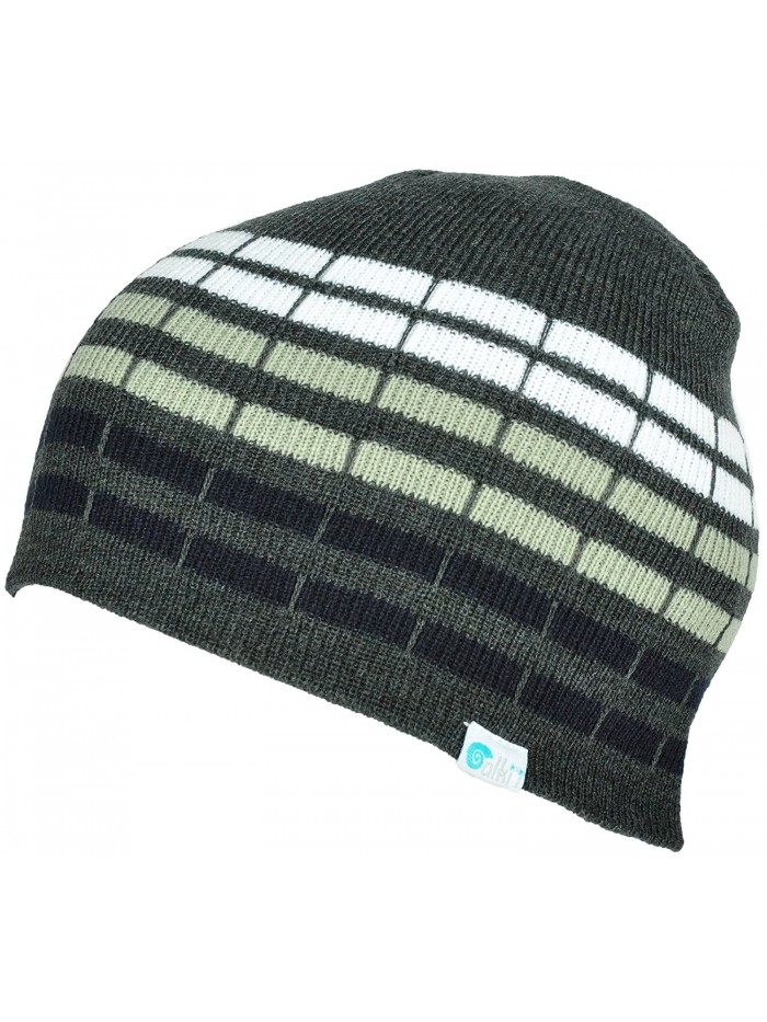 Alki'i cube mens/womens warm beanie snowboarding winter hats - 6 colors - Grey - C3116IR9VGZ