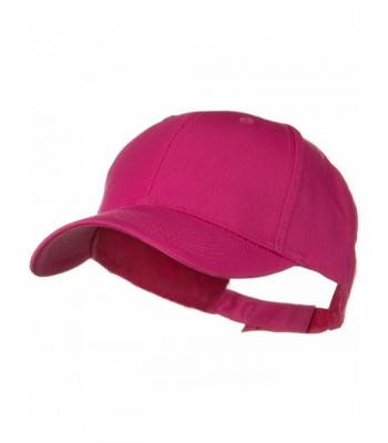 Solid Cotton Twill Low Profile Strap Cap - Hot Pink - CD11918G1FH