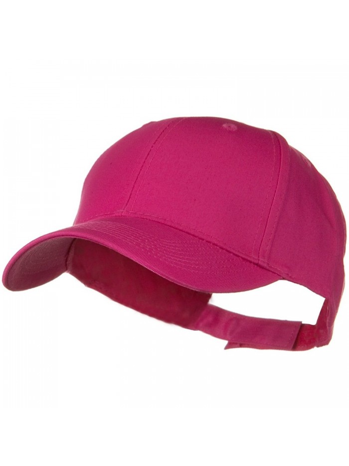 Solid Cotton Twill Low Profile Strap Cap - Hot Pink - CD11918G1FH