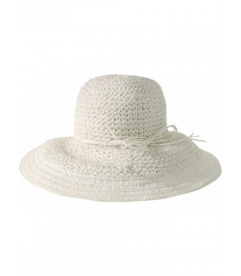 Collection XIIX Women's Crochet Lurex Floppy Hat - White - CR11BUO5QYR