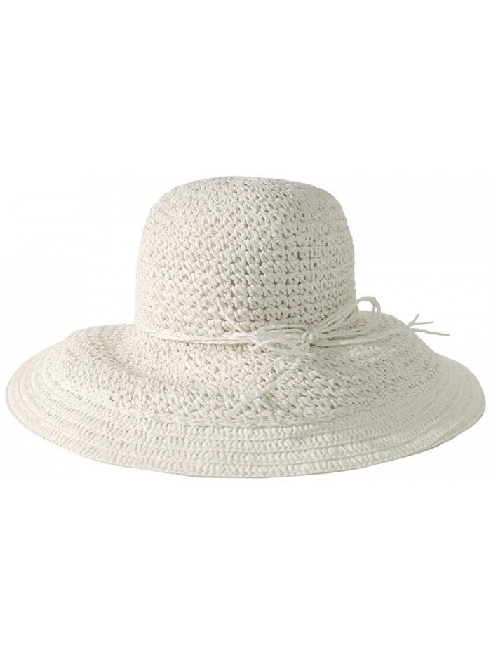 Collection XIIX Women's Crochet Lurex Floppy Hat - White - CR11BUO5QYR