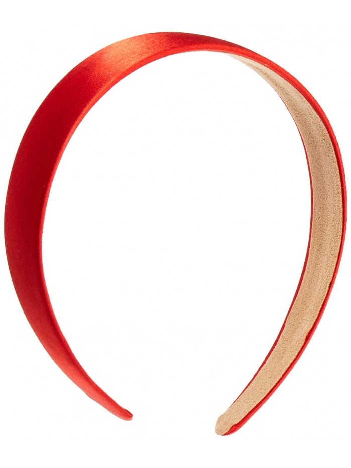 Trimweaver 1-Piece 25mm Satin Covered Headband- 1-Inch- Red - C011JDIJKKX