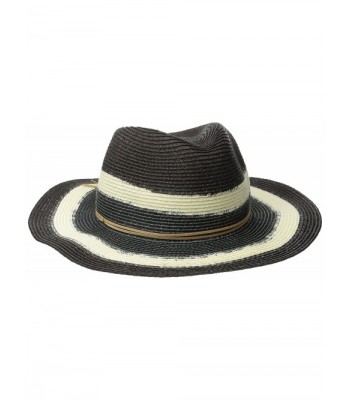 San Diego Hat Company Women's Dip Dye Fedora With Faux Suede Trim - Black - CX126AOQG3Z