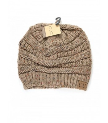 Crane Clothing Co. Women's Flecked CC Beanies - Taupe - CC1859OGNLE