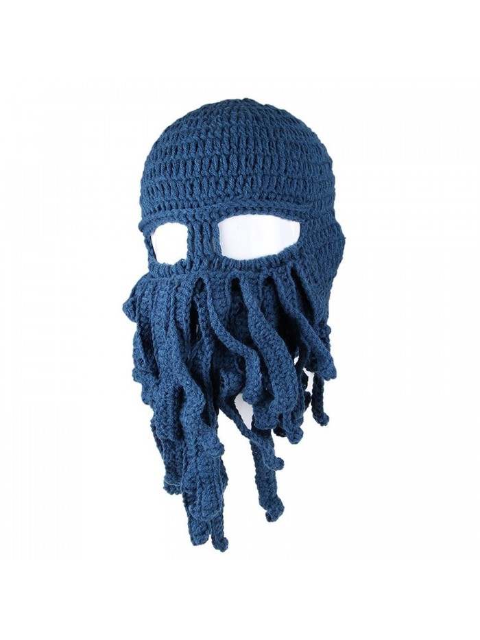 Amurleopard-ASC-Nanny Mcphee Unisex Barbarian Knit Beanie Octopus - Dark Blue - CG129QFF1Z5