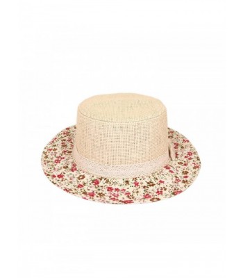 Lace Band Floral Porkpie Straw