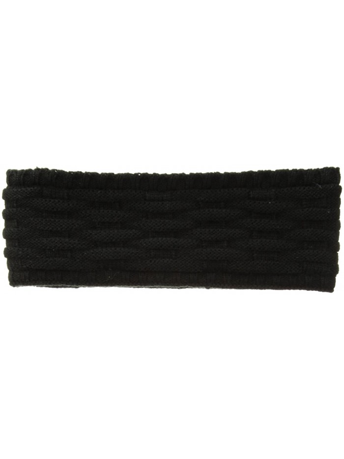 Echo Women's Cross Cable Stitch Headband - Black - CW1820CIHX6