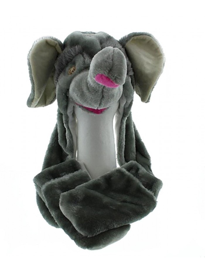 Milani Animal Inspired Cute- Plush- & Long Styled Scarf Hat - Gray - C911QR6AA1P