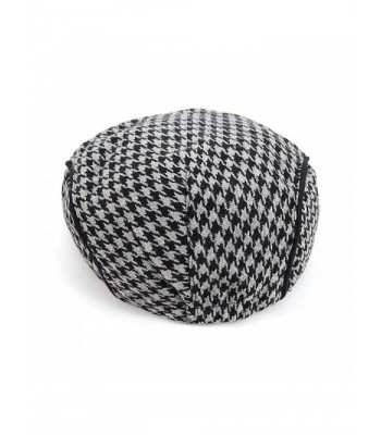 Fall Winter Houndstooth Pattern Newsboy Ivy in Men's Newsboy Caps