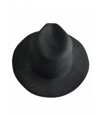 DRESHOW Fedora Straw Panama Large in Women's Fedoras