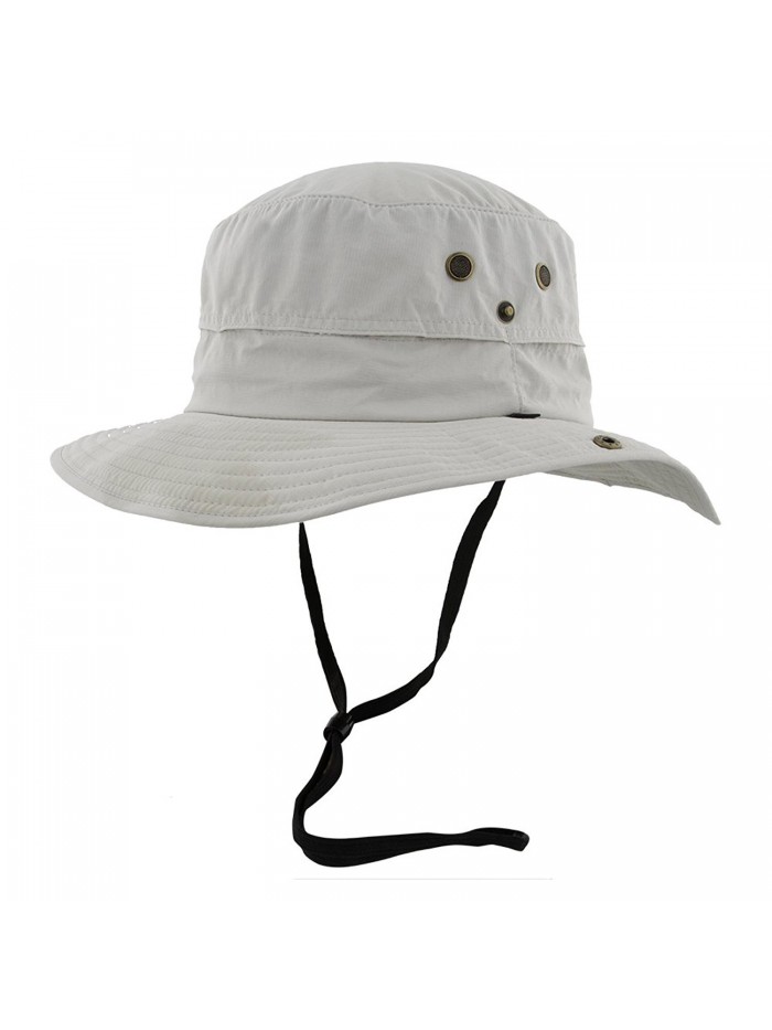 Mens Safari Sun Hat Wide Brim + Strap - Packable Crushable - CP127A8Z7QH