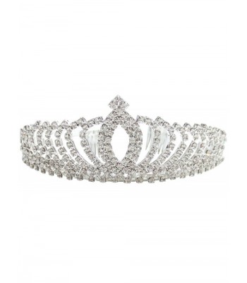 Simplicity Rhinestone Crown Hair Tiara Headband Wedding Bridal Accessory - CV11ERNDK05