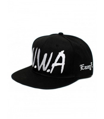 NWA New Eazy E N.W.A Vintage Flat Bill Cap Hat Snapback Unisex Adult Black - CX182M7G3RH